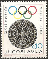 YUGOSLAVIA 1968 Olympic Committee Surcharge MNH - Unused Stamps