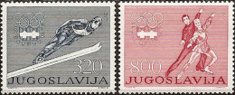 YUGOSLAVIA 1976 Winter Olympic Games Innsbruck Set MNH - Ungebraucht