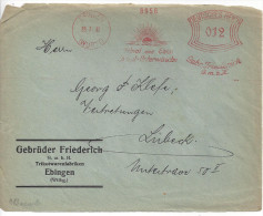 Germany  (Ebingen 23.7.32) Briefumschlag-Abschnitt (Gebrruder Friedrich) See Scans - Macchine Per Obliterare (EMA)