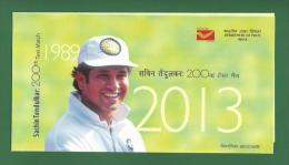 INDIA 2013 Inde Indien - SACHIN TENDULKAR 200th TEST MATCH - BROCHURE WITHOUT STAMP - CRICKET SPORTS SPORT - As Scan - Lettres & Documents