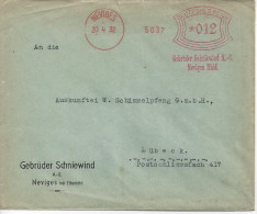 Germany  (Neviges 20.4.32) Briefumschlag (Gebruder Schniewind) See Scans - Franking Machines (EMA)