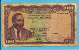 KENYA - 100 Shillings - 01.07.1966 - Pick 5.a - Mzee Jomo Kenyatta  - 2 Scans - Kenia