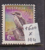 Australia 1937-49 King George VI, ASC 194 6d Kookaburra Mint Hinged - Neufs