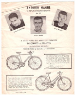 Prospectus Pour Les Vélos ANTONIN MAGNE Avec Photos De Cyclistes (PPP1126) - Sport En Toerisme