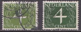 1947 Van Krimpen Cijfer 4 Cent Groen In Afwijkende Kleur NVPH 464 - Plaatfouten En Curiosa