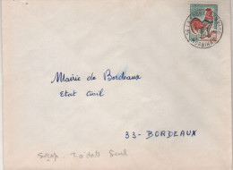 Lettre Empreinte Machine Sécap 56 La Roche-Bernard 15-6 1966 " Timbre à Date Seul " - Storia Postale