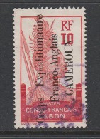 CAMEROUN N° 42 10C ROUGE ET CARMIN SURCHARGE CORPS EXPÉDITIONNAIRE FRANCO ANGLAIS OBL - Used Stamps