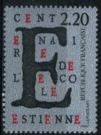 FRANCE 2563**  2f20  Noir Et Rouge Sur Gris Centenaire De L´Ecole Estienne - Other & Unclassified