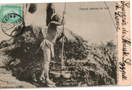 Carte Postale Ancienne D´EGYPTE - PEASANT WATERING HIS LAND - Personnes