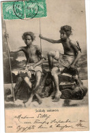 Carte Postale Ancienne D´EGYPTE - SOLDATS SUDANAIS - Personnes