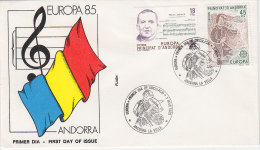 E475 - ANDORRE ESP. Yv N°172/73 FDC EUROPA CEPT - Lettres & Documents