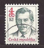 Czech Republic  Tschechische Republik  1998 Gest. Mi 167 Sc 3033 Václav Havel.  C.2 - Usati