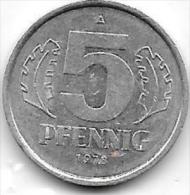 5 PFENNIG Alu RDD 1978 A CL. 11 - 5 Pfennig