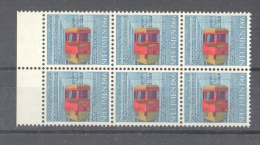 SWITZERLAND 1966 Locomotive  - Block Of 6 Dummy Stamps - Specimen Essay Proof Trial Prueba Probedruck Test - Variétés