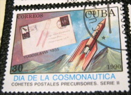 Cuba 1990 Cosmonautics Day - Rocket Post 30c - Used - Usati
