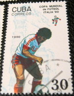 Cuba 1990 Football World Cup - Italy 30c - Used - Usati