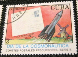 Cuba 1990 Cosmonautics Day - Rocket Post 3c - Used - Usati