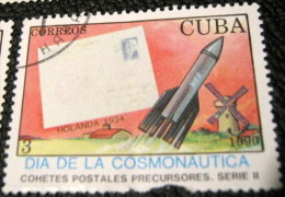 Cuba 1990 Cosmonautics Day - Rocket Post 3c - Used - Usati