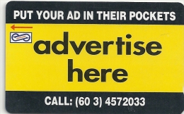 Malaysia (Uniphonekad) - Advertise Here, Kodak, 47MSAA, 1993, 200.000ex, Used - Malasia