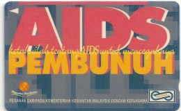 Malaysia (Uniphonekad) - Aids 1 (Malay Text), 62MSAB, 1994, 250.000ex, Used - Malaysia