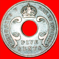 * GREAT BRITAIN HOLE: EAST AFRICA  5 CENTS 1933! George V (1911-1936)  LOW START NO RESERVE! - British Colony