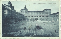 TORINO   Piazza Castello  Palazzo Reale  Tram  Bella Animazione  1918 - Transportes