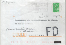 Lettre  94 Maisons Alfort CC 25.07.05 Pour Bordeaux FD Standard Apposés A Libourne Doumay CDIS, Flamme Au Dos - Lettres & Documents