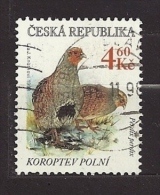 Czech Republic  Tschechische Republik  1998 Gest. Mi 178 Sc 3042 Gefährdete Tierwelt. Gray Partridge . - Usati