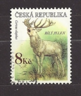 Czech Republic  Tschechische Republik  1998 Gest. Mi 180 Sc 3044 Gefährdete Tierwelt. White Deer. - Usati