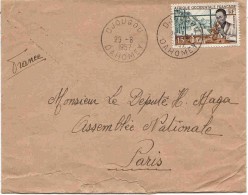 Dahomey Benin Lettre Djougou 1957 Pour Député AOF Laboratoire Microscope Médecine - Brieven En Documenten