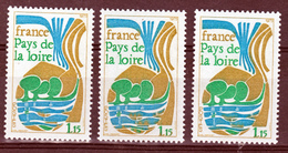 France 1849 Variété Iles Turquoises , Couleurs Décalées Et Bistres Normal Pays De Loire Neuf ** TB MNH Sin Charnela - Neufs