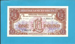 GREAT BRITAIN - 1 Pound - ND ( 1956 ) - Pick M 29 - UNC. - Canal SUEZ Crisis - Third Series - British Armed Forces - British Troepen & Speciale Documenten