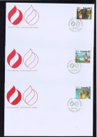 1976 Montreal Olympic Games   Olympic Ceremonies  Sc 681-3  Singles On Separate FDCs - 1971-1980