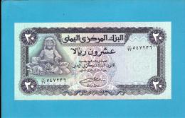 YEMEN ARAB REPUBLIC - 20 RIALS -  ND ( 1985 ) - P 19.c -  Sign. 8 - UNC. - W/ VERTICAL LINES - Central Bank Of Yemen - Yémen