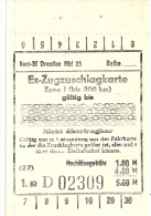 DDR - Bhf Dresden Ex-Zugzuschlagkarte                1990 - Europa