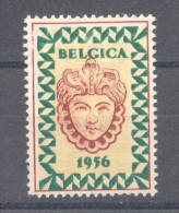 BELGIUM 1956 Belgica - Dummy Stamp - Specimen Essay Proof Trial Prueba Probedruck Test - Proeven & Herdruk