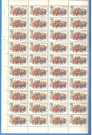 Czechoslovakia 1966 Mailcoach - Block Of 40 Dummy Stamps - Specimen Essay Proof Trial Prueba Probedruck Test - Essais & Réimpressions