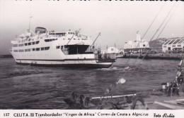C P A- C P S M ---ESPAGNE---CEUTA---el Transbordador " Virgen De Africa" Correo De Ceuta A Algeciras---voir 2 Scans - Ceuta