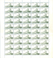 Czechoslovakia 1966 Karlštejn - Light - Sheet Of 50 Dummy Stamps - Specimen Essay Proof Trial Prueba Probedruck Test - Probe- Und Nachdrucke