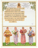 TELEGRAMME BELGIQUE TELEGRAM  FEMME PANIER DE FLEUR - Telegramas