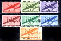 Stati-Uniti-0114 -1941/1944 - Unificato, N.A25/A31 (++) MNH - Privi Di Difetti Occulti. - 1b. 1918-1940 Ungebraucht