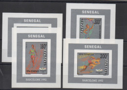 Sénégal 1992 Mi. 1211 - 1214 Blocs De Luxe ND IMPERF Jeux Olympiques Olympic Games Olympia Barcelone Barcelona - Sénégal (1960-...)