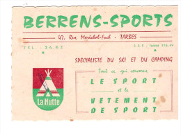 Carte Pour Le Magasin BERRENS-SPORTS (tarbes)  (PPP064) - Sports & Tourisme