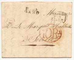 L. 1822 P.   P/GAND + Oval "10Rs" Pour Séville. RR - 1815-1830 (Dutch Period)