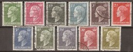 LUXEMBOURG     -     1948 / 53 .    Grande Duchesse Charlotte.  L O T  -  Oblitérés - 1948-58 Charlotte De Profil à Gauche