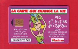 781 - Telecarte Publique Auchan Prune (F1012A) - 1999