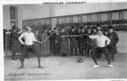 LES SPORTS ASSAUT AU SABRE (PUBLICITE LOMBART) - Scherma