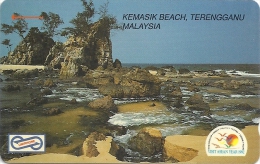 Malaysia (Uniphonekad) - Kemasik Beach, Visit Asia 1992, 28MSAA, 1992, 1.300.000ex, Used - Malaysia