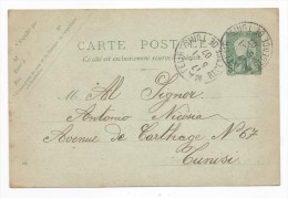 - Lettre - TUNISIE - MATEUR - Càd S/EP CP N°CP 16 - RARE OBLITERATION - 1907 - VOIR - Brieven En Documenten