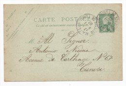 - Lettre - TUNISIE - MATEUR - Càd S/EP CP N°CP 16 - RARE OBLITERATION - 1907 - VOIR - Storia Postale
